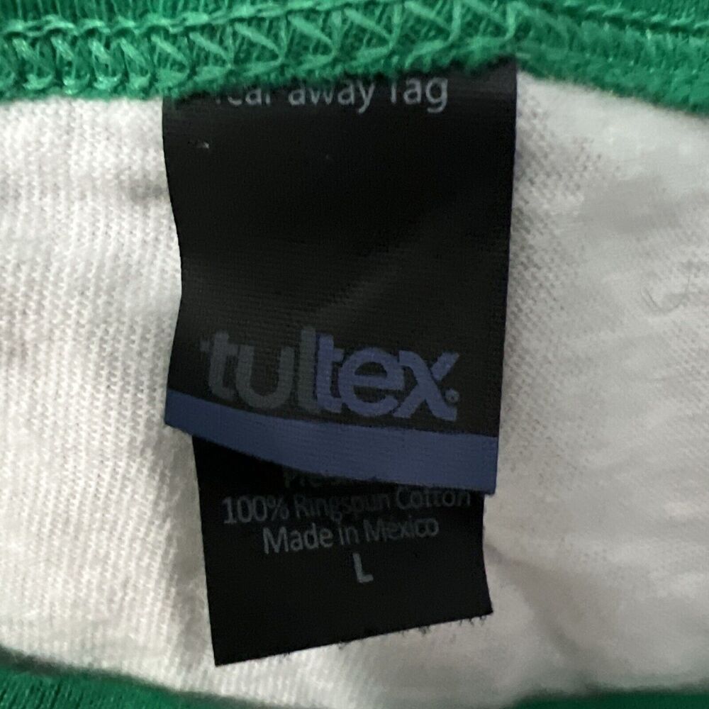 Tultex Vintage 80s Adult L Cotton 3/4 Sleeve Michigan Marijuana Leaf Graphic Tee - Picture 8 of 10
